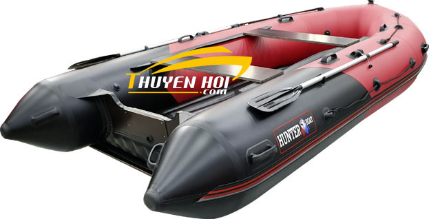Thuyền hơi Hunter 380 Pro màu đỏ đen