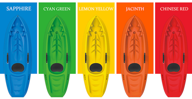 Các màu của thuyền kayak Seaflo SF1005